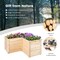 Costway 24'' L-Shaped Deep Root Planter Box Wooden Raised Garden Bed with Open-Ended Base